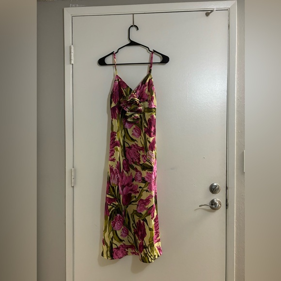 Laura Urbinati New Purple Bold Floral Print Full-length Night gown Slip dress - Picture 1 of 4